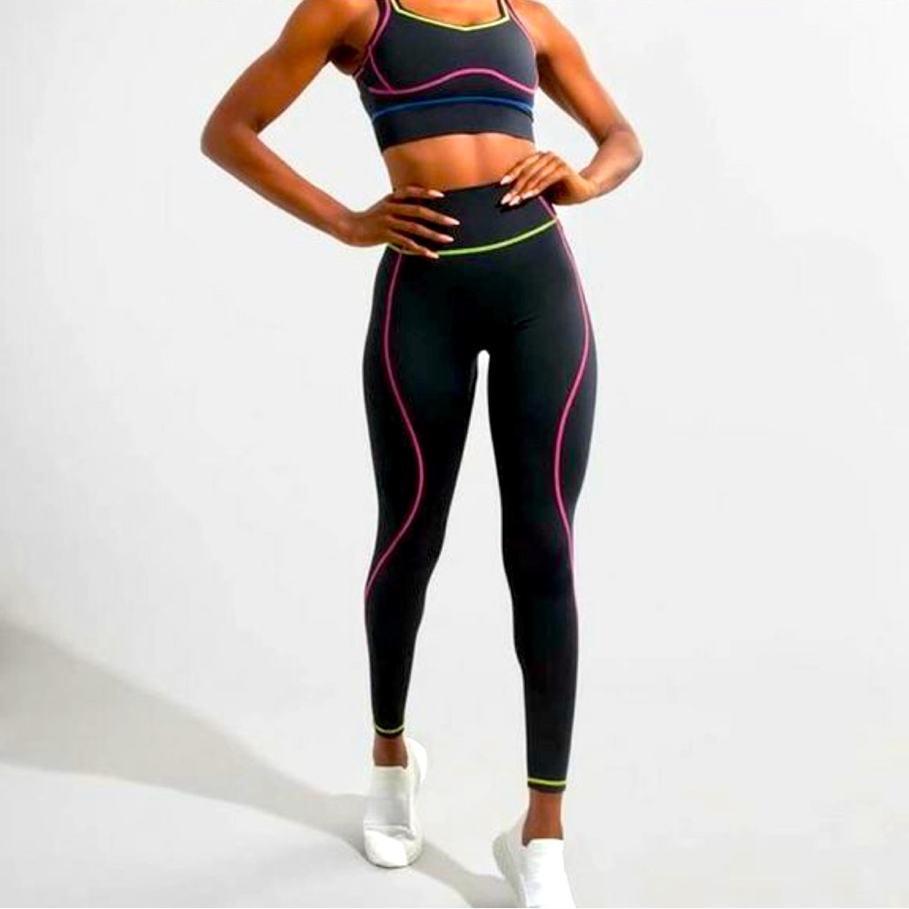 BUFFBUNNY Lochness Leggings size SMALL Black/multi